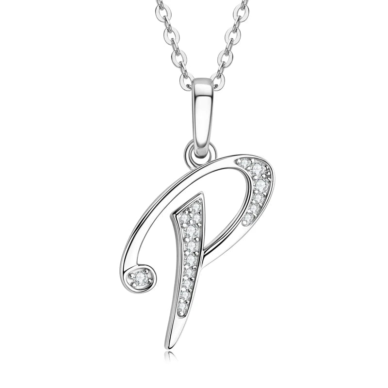 A-Z Initial Moissanite Pendant