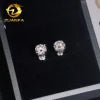 Fashion Jewelry 925 Sterling Silver Stud Earring 7.5mm GRA Certified VVS Moissanite Earrings