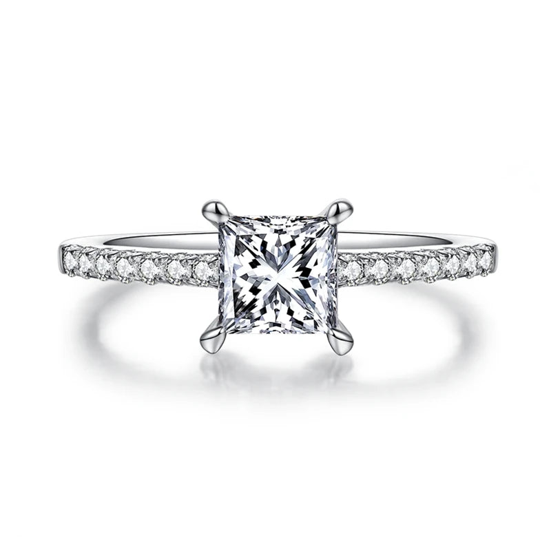 Princess Cut Pavé Ring