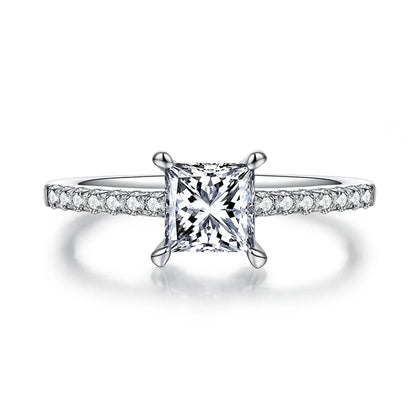 Princess Cut Pavé Ring