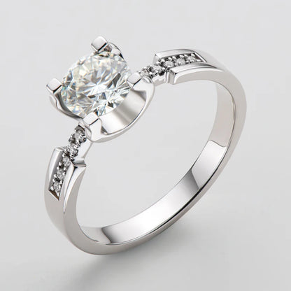 Classic Round Moissanite Solitaire Ring