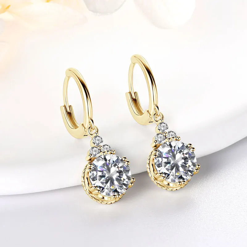 Promise Drop Hoop Earrings