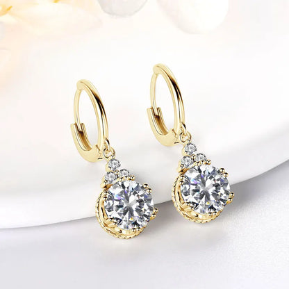 Promise Drop Hoop Earrings