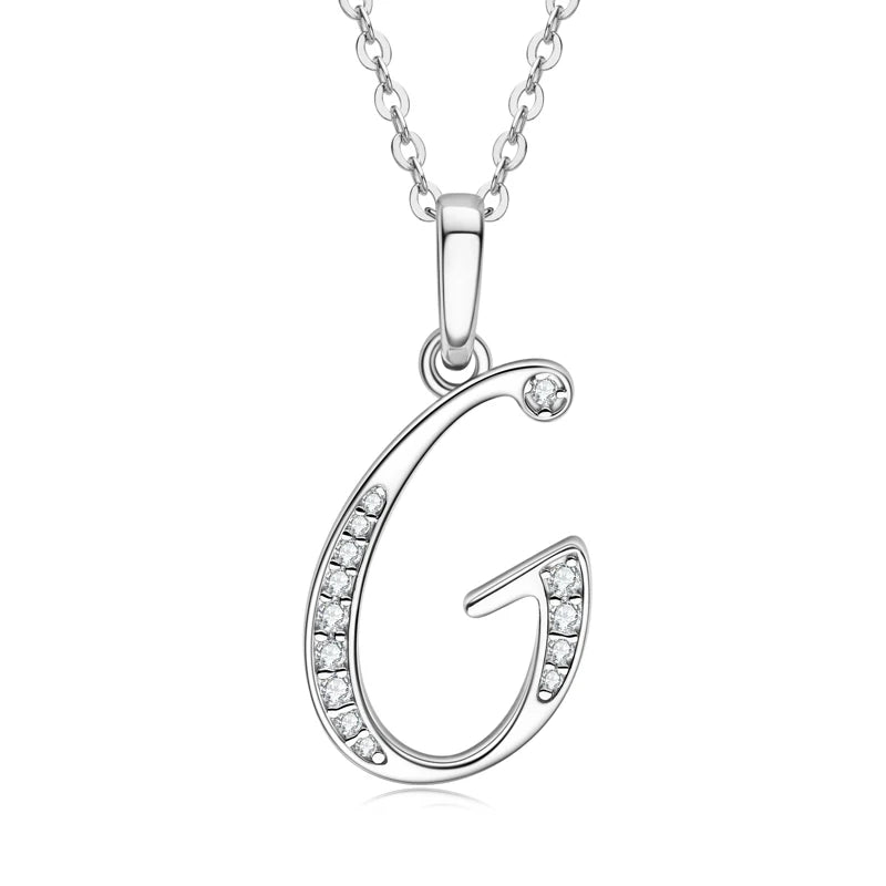 A-Z Initial Moissanite Pendant