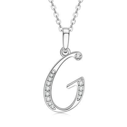 A-Z Initial Moissanite Pendant