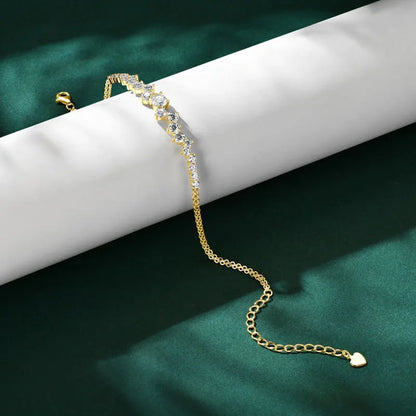 925 Silver 5mm&3.5mm&2.5mm D Color Pass Diamond Tester Moissanite Bracelet Fashion Ladies Double Chain Design Bracelet for Women