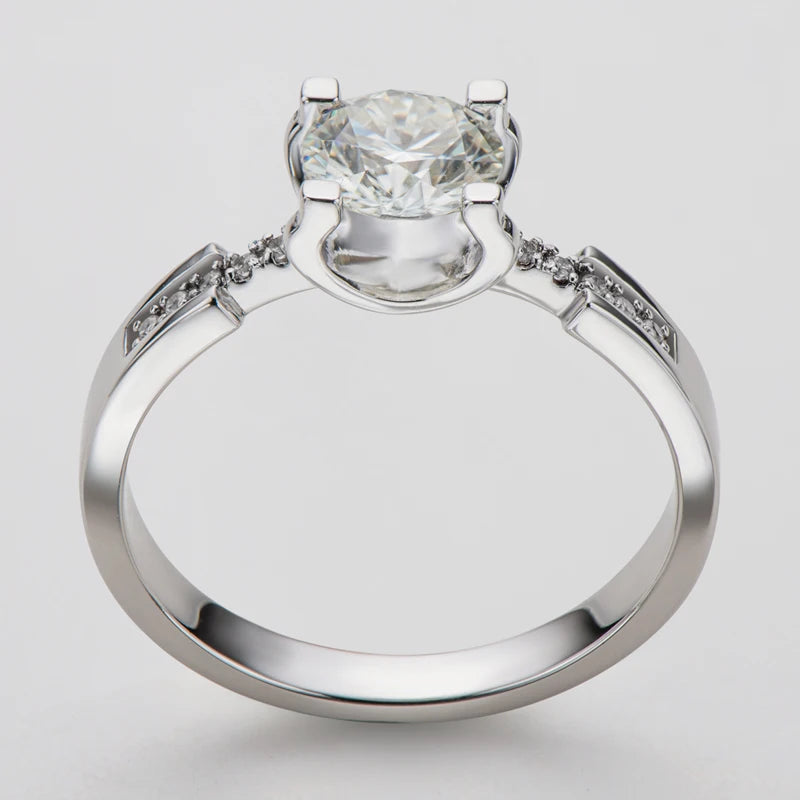 Classic Round Moissanite Solitaire Ring