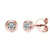 Classic Simple Style 925 Sterling Silver 3mm 0.10CT Round D Color VVS1 Moissanite Fashion Round Stud Earrings for Women