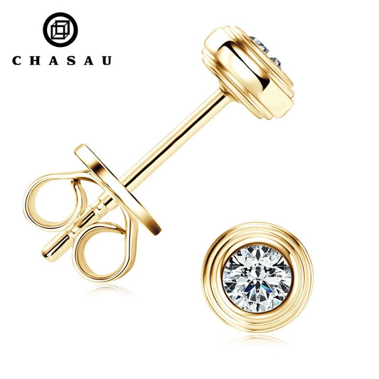 Classic Simple Style 925 Sterling Silver 3mm 0.10CT Round D Color VVS1 Moissanite Fashion Round Stud Earrings for Women