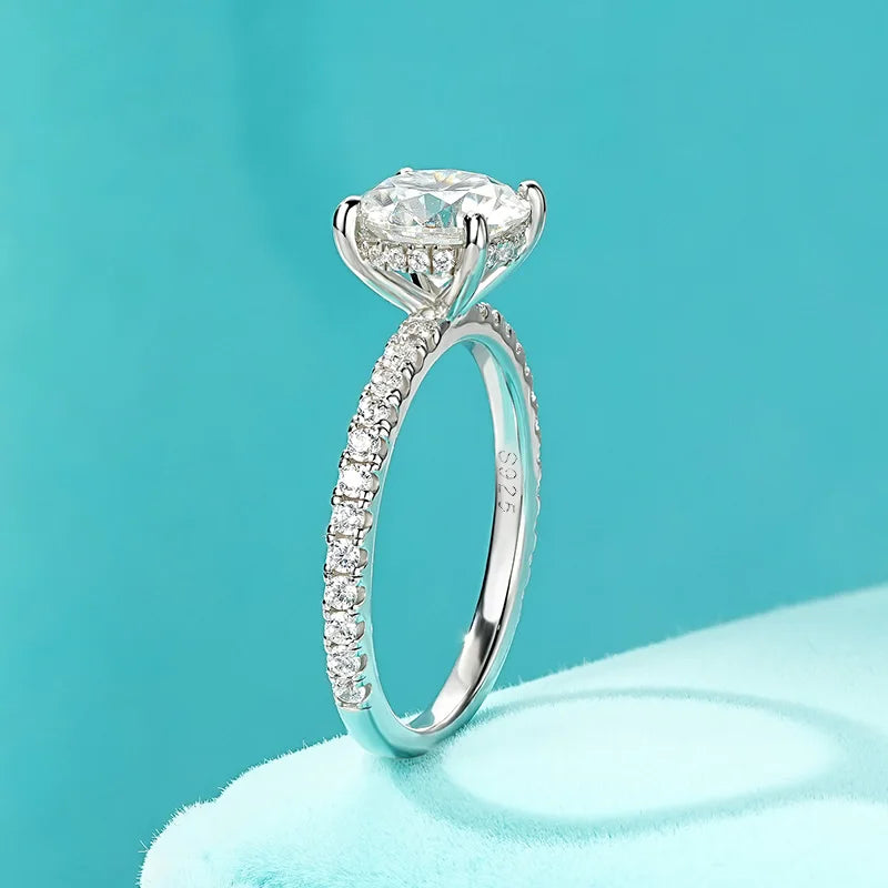 Hidden Halo Moissanite Engagement Ring