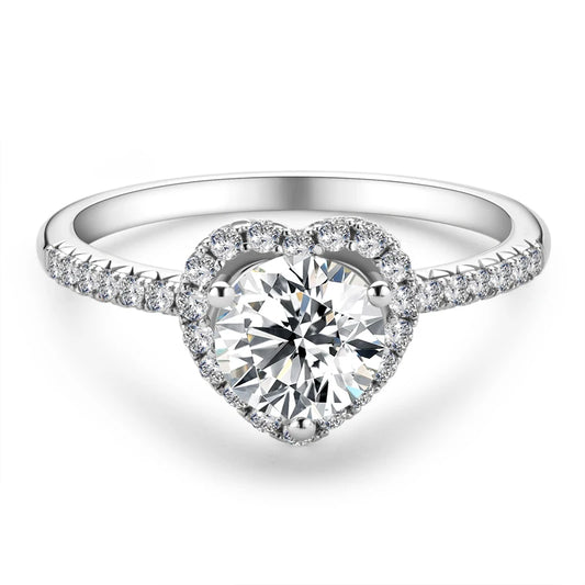 Heart Moissanite Wedding Ring