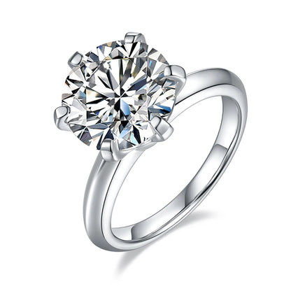 5ct Round Moissanite Solitaire Ring
