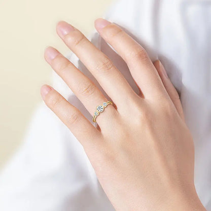 Three Stone Bezel Moissanite Ring