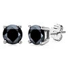 Passed Diamond Test Multi Choice 6.5mm 1ct 1.5ct 2.ct Moissanite 925 Sterling Silver Classic Black Stud Earrings for Men