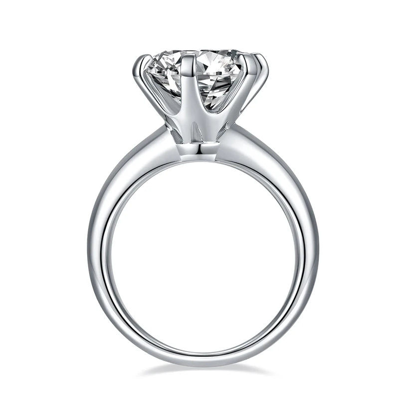 5ct Round Moissanite Solitaire Ring