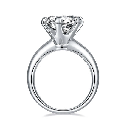 5ct Round Moissanite Solitaire Ring